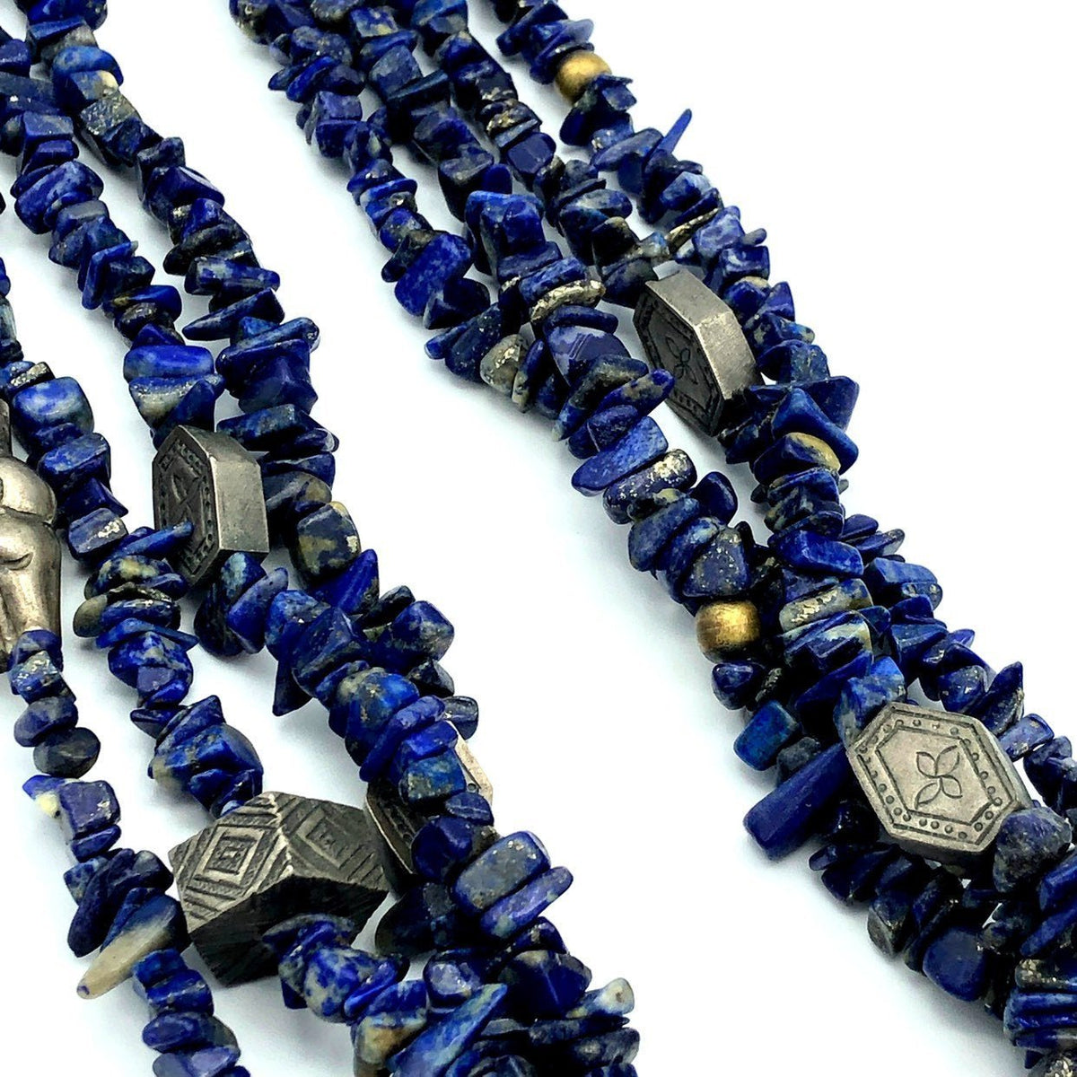 Vintage Alice Kuo Blue Lapis Lazuli Multi - Strand Beads Necklace - 24 Wishes Vintage Jewelry