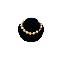 Necklaces & PendantsVintage Anne Klein Large Faux Pearl Necklace with Gold Knot Spacers