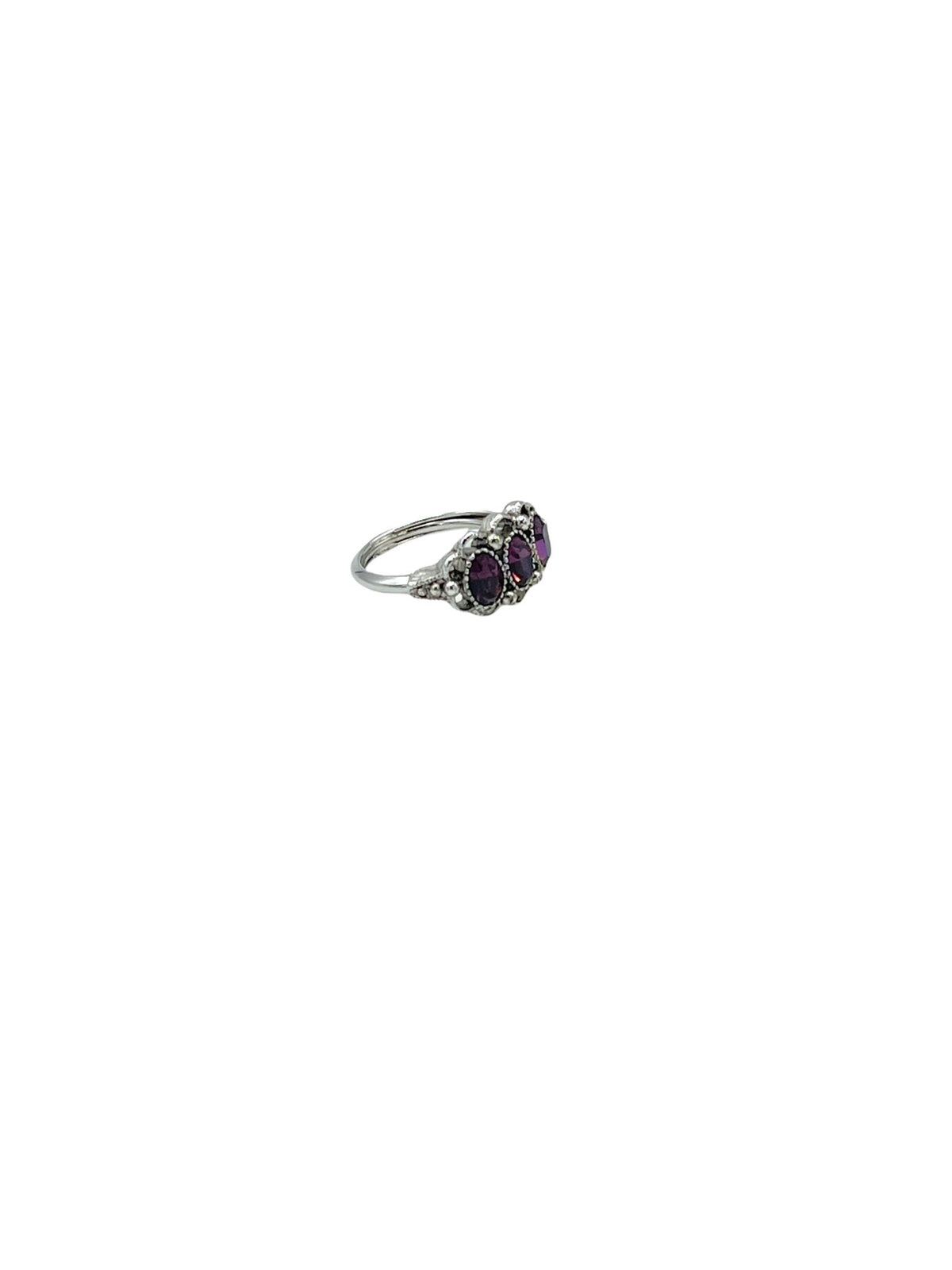 Vintage Avon Amethyst Purple Victorian Style Ring - 24 Wishes Vintage Jewelry