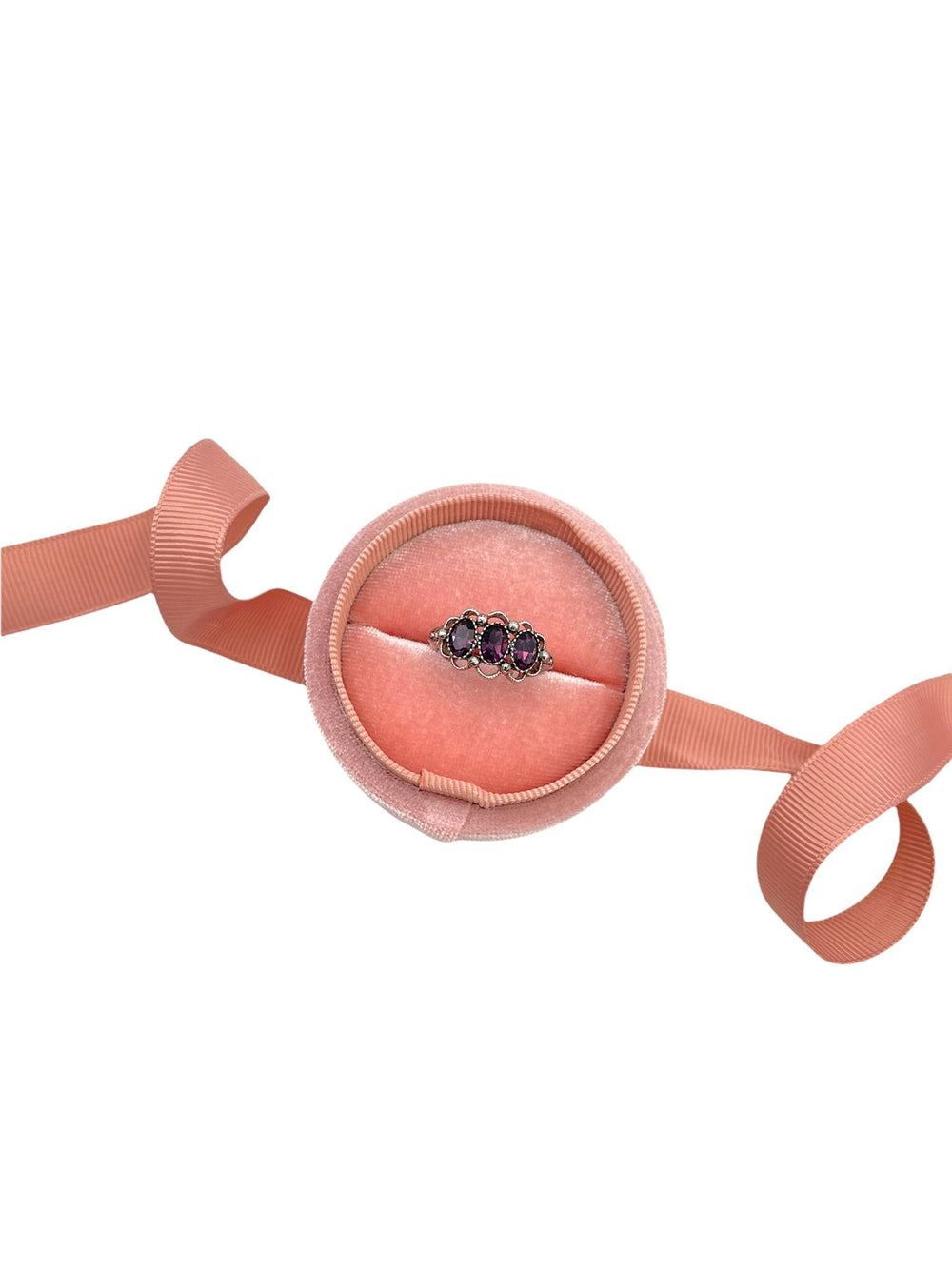 Vintage Avon Amethyst Purple Victorian Style Ring - 24 Wishes Vintage Jewelry