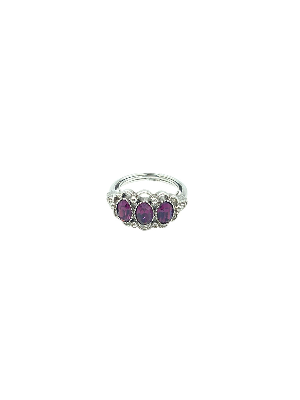 Vintage Avon Amethyst Purple Victorian Style Ring - 24 Wishes Vintage Jewelry