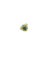 Vintage Avon Emerald Green Victorian Style Ring - 24 Wishes Vintage Jewelry