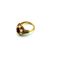 Vintage Avon Ruby Red Victorian Style Ring - 24 Wishes Vintage Jewelry