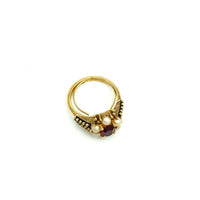 Vintage Avon Ruby Red Victorian Style Ring - 24 Wishes Vintage Jewelry