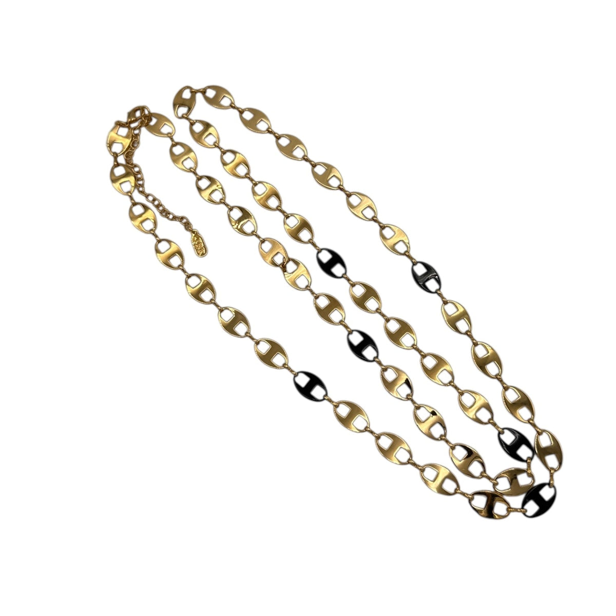 Necklaces & PendantsVintage Camrose Kross JBK Gold Mariner Chain with Black Enamel