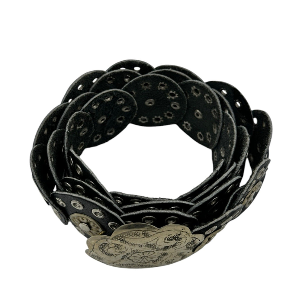 AccessoriesVintage Chicos Morocco Black Leather Concho Belt M/L