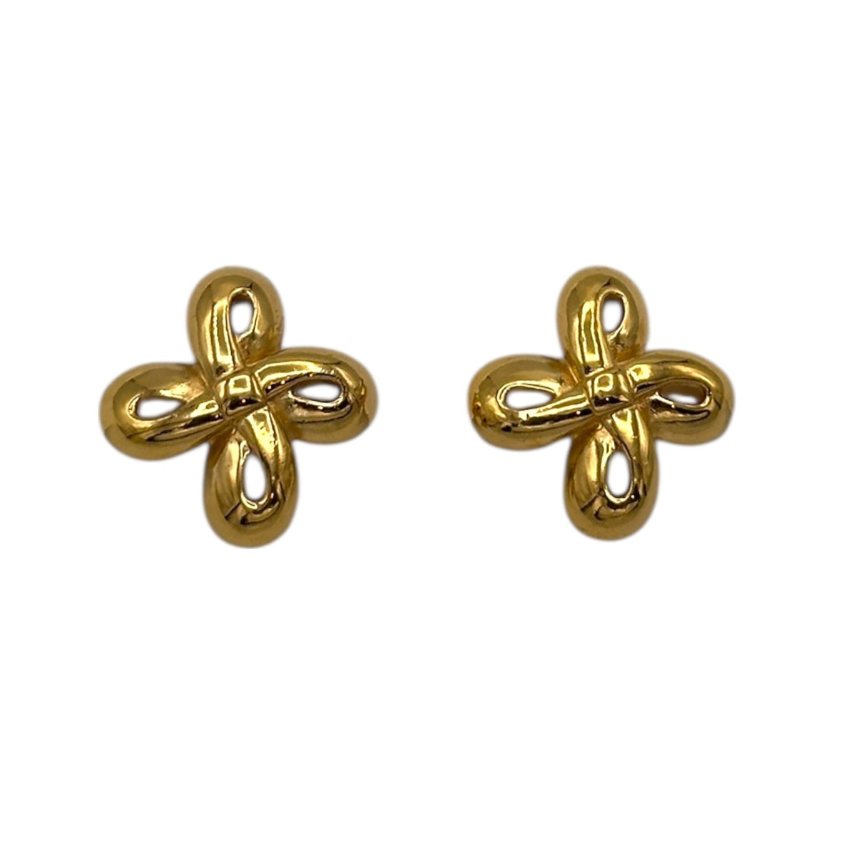 EarringsVintage Christian Dior Gold Petite Bow Clip - On Earrings