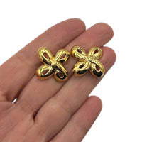 EarringsVintage Christian Dior Gold Petite Bow Clip - On Earrings