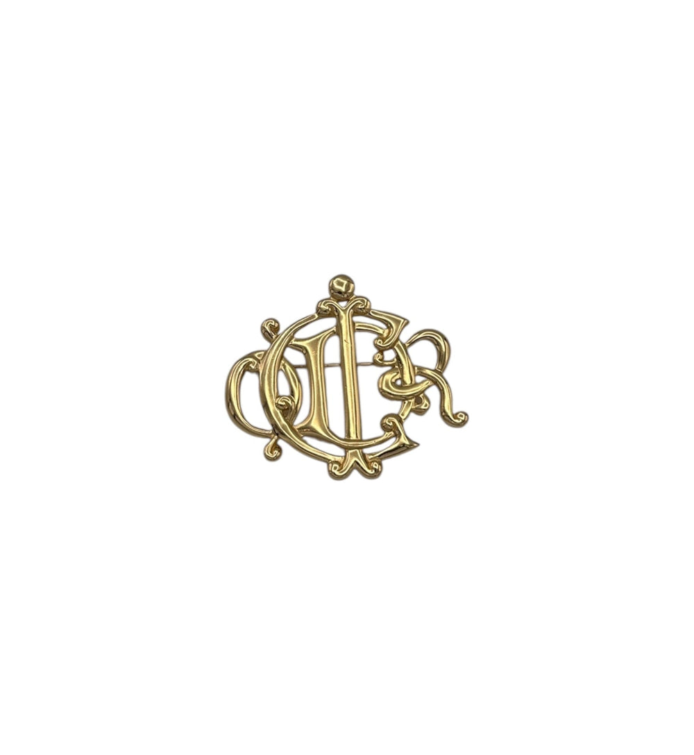 Vintage Christian Dior Monogram Brooch - 24 Wishes Vintage Jewelry
