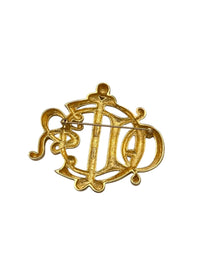 Vintage Christian Dior Monogram Brooch - 24 Wishes Vintage Jewelry