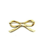 Vintage Classic Gold Trifari Bow Brooch - 24 Wishes Vintage Jewelry