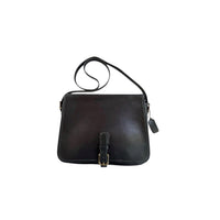 AccessoriesVintage Coach Black Saddle Buckle Pouch Shoulder Bag NYC USA Medium