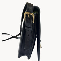AccessoriesVintage Coach Black Saddle Buckle Pouch Shoulder Bag NYC USA Medium