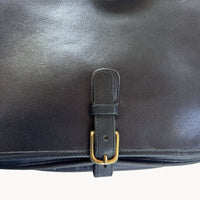 AccessoriesVintage Coach Black Saddle Buckle Pouch Shoulder Bag NYC USA Medium