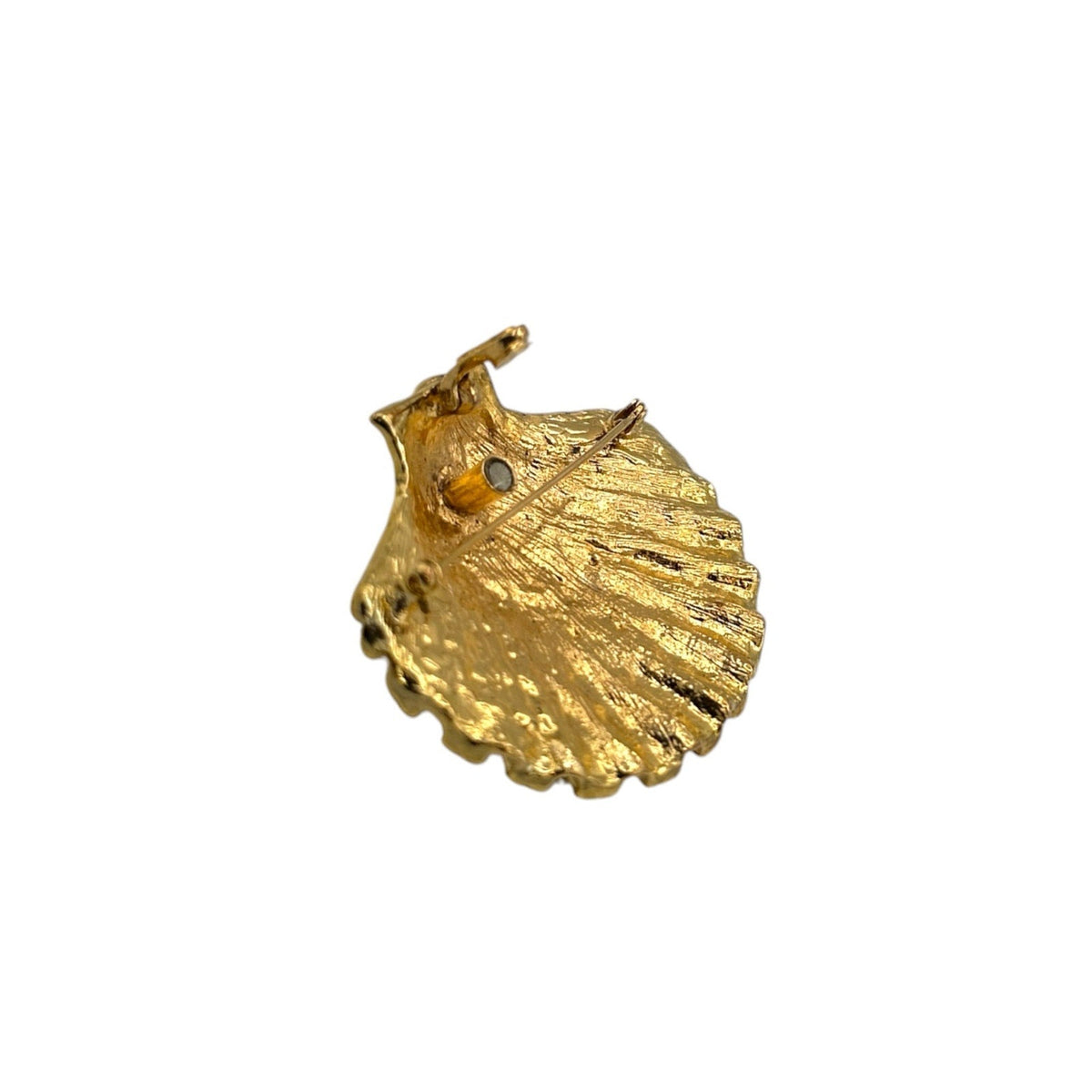 Brooches & PinsVintage Coastal Gold Shell with Starfish Brooch Pendant