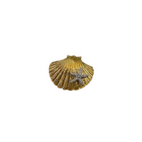 Brooches & PinsVintage Coastal Gold Shell with Starfish Brooch Pendant