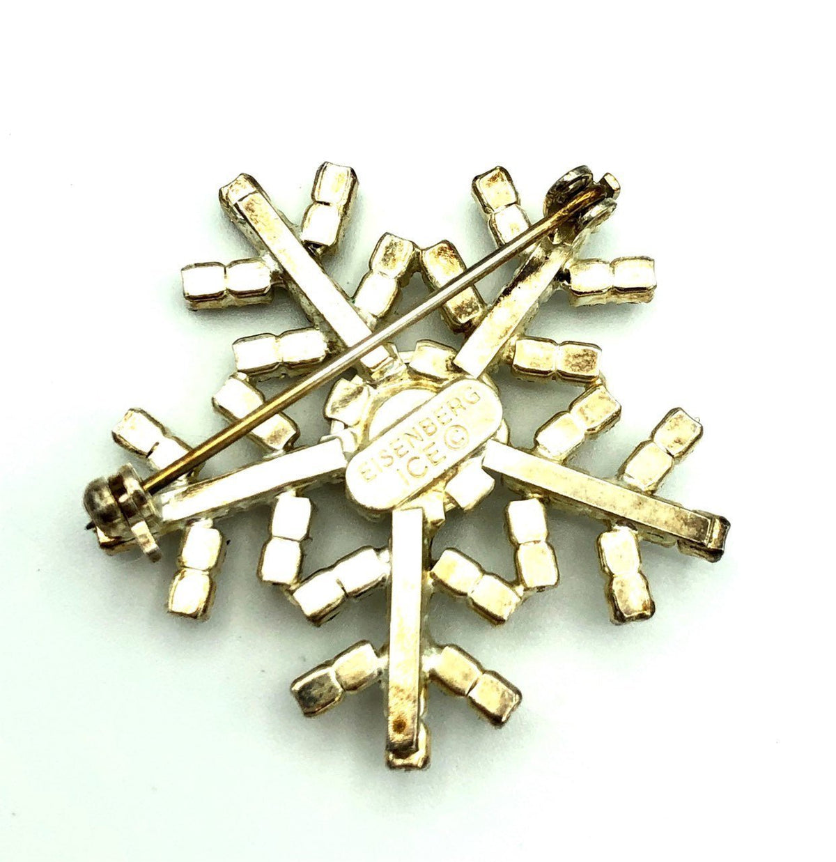 Vintage Eisenberg Ice Snowflake Brooch - 24 Wishes Vintage Jewelry