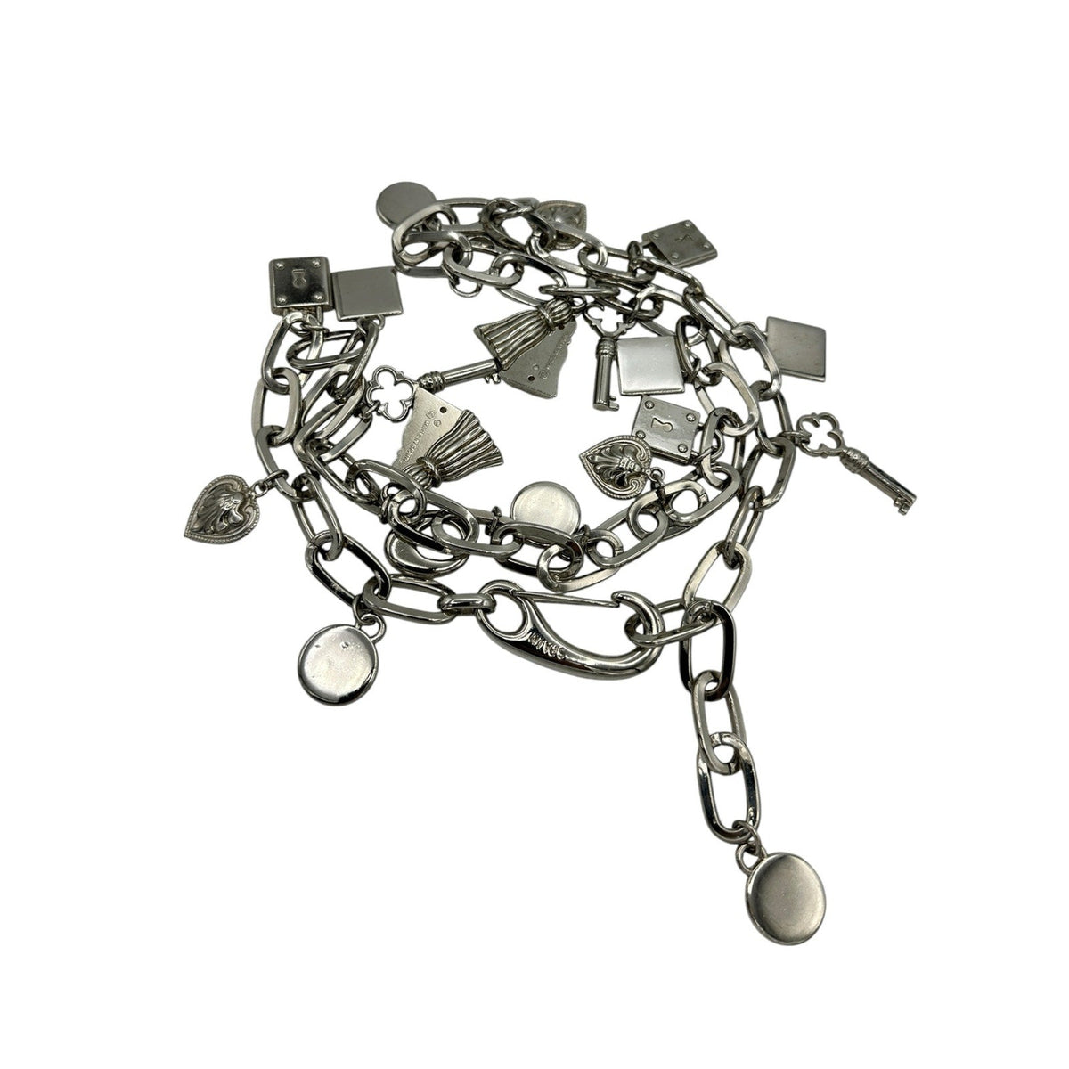 AccessoriesVintage Escada Silver Chain Charm Statement Belt
