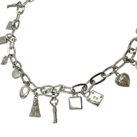 AccessoriesVintage Escada Silver Chain Charm Statement Belt
