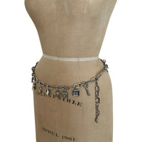 AccessoriesVintage Escada Silver Chain Charm Statement Belt