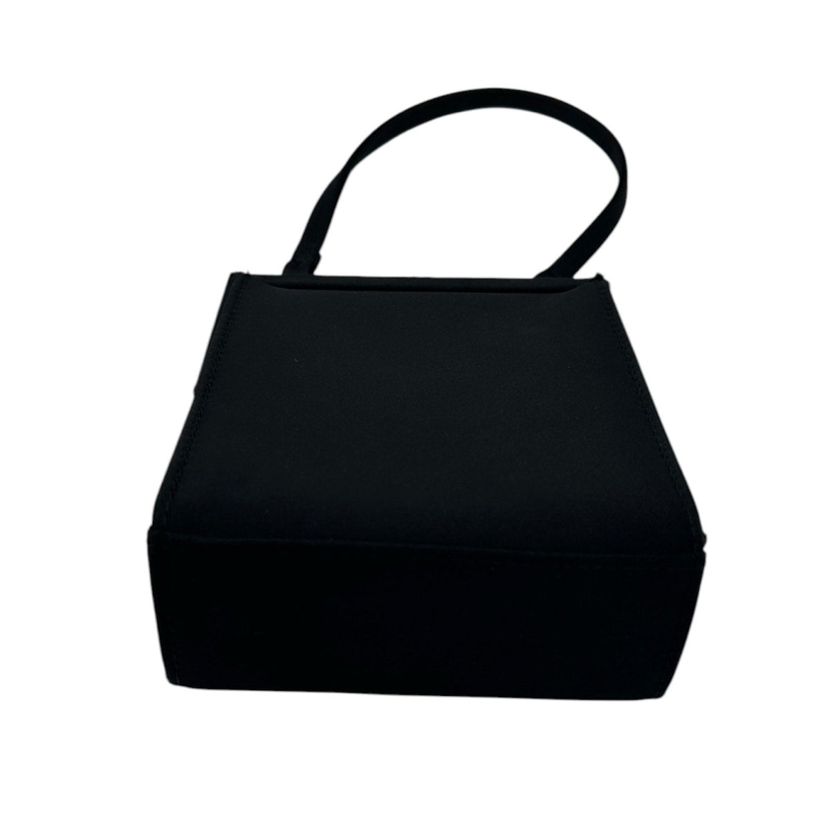 Vintage Express Y2K Black Satin Minimalist Top Handle Handbag