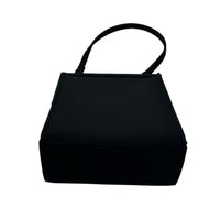 Vintage Express Y2K Black Satin Minimalist Top Handle Handbag