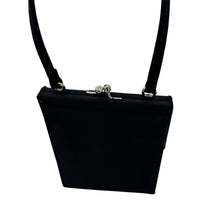 Vintage Express Y2K Black Satin Minimalist Top Handle Handbag
