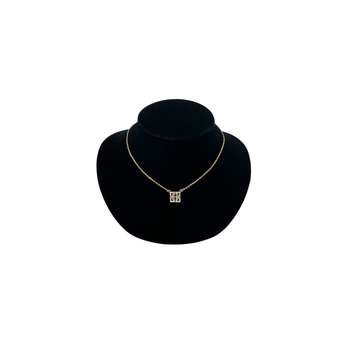 Necklaces & PendantsVintage Givenchy Dainty Rhinestone GG Pendant Necklace