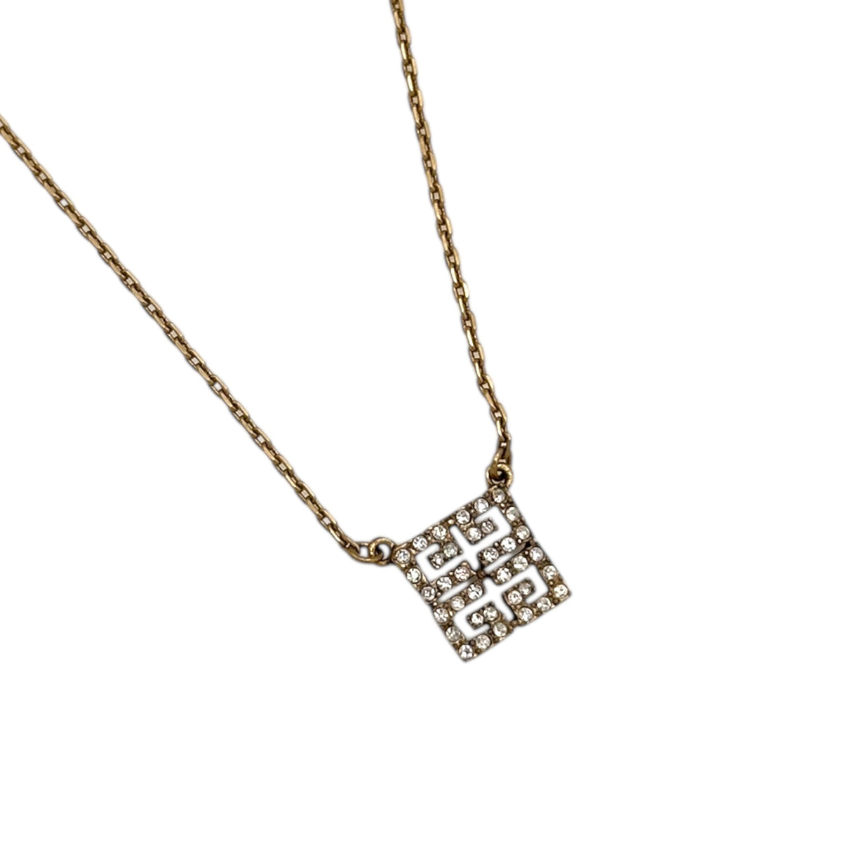 Necklaces & PendantsVintage Givenchy Dainty Rhinestone GG Pendant Necklace