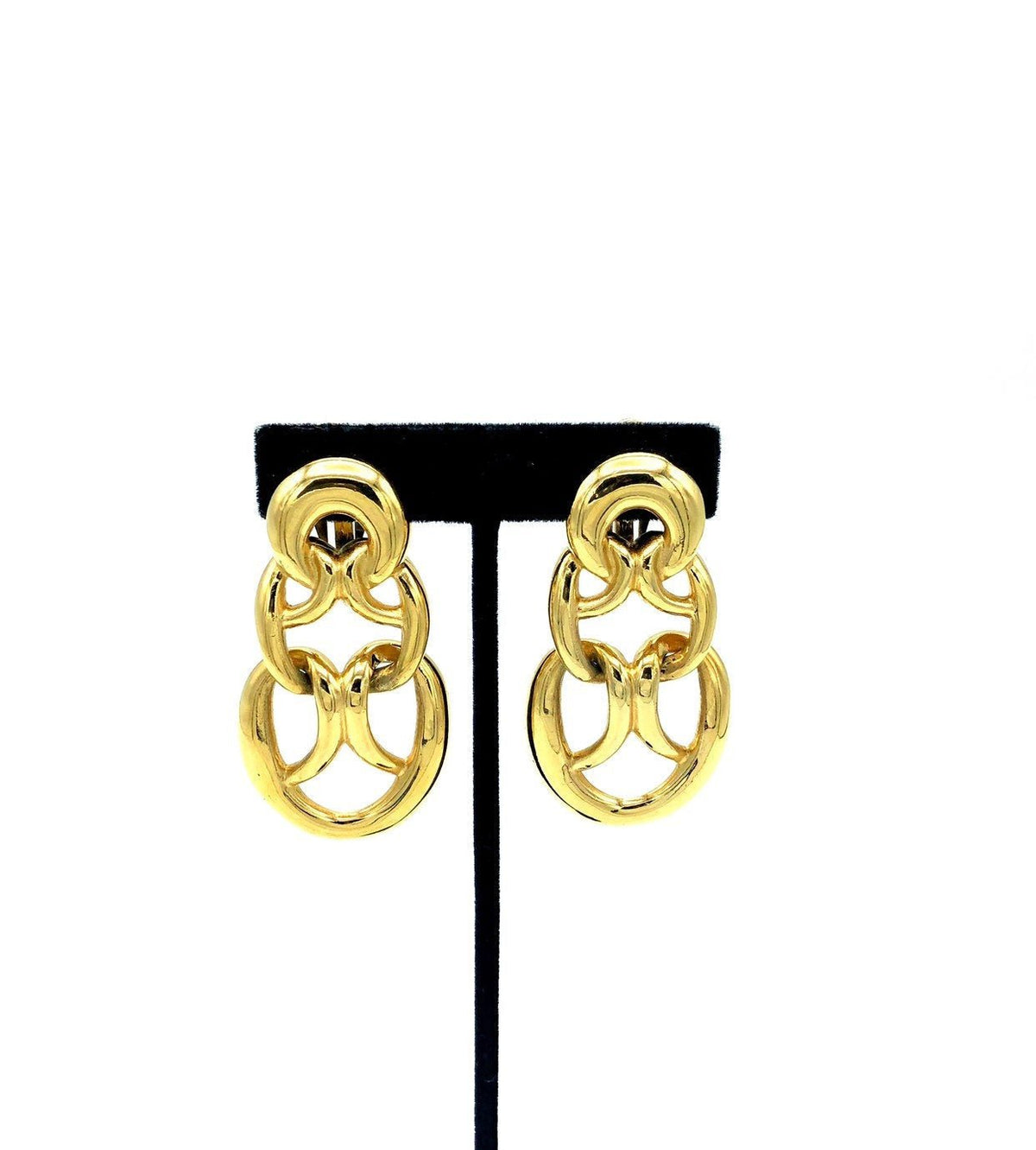 Vintage Givenchy Gold Woven Knot Clip - On Earrings - 24 Wishes Vintage Jewelry