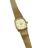 Vintage Gold Armitron Mesh Strap Dainty Wristwatch