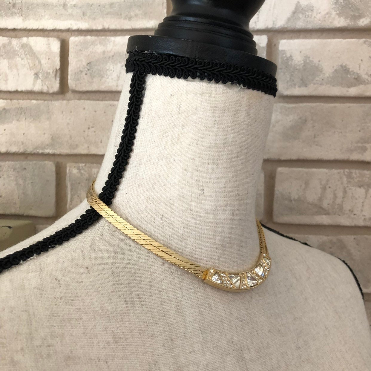 Christian Dior Vintage Gold Plated Chain Necklaces - set sale of two