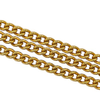 BraceletsVintage Gold Cuban Curb Three Chain Layering Bracelet