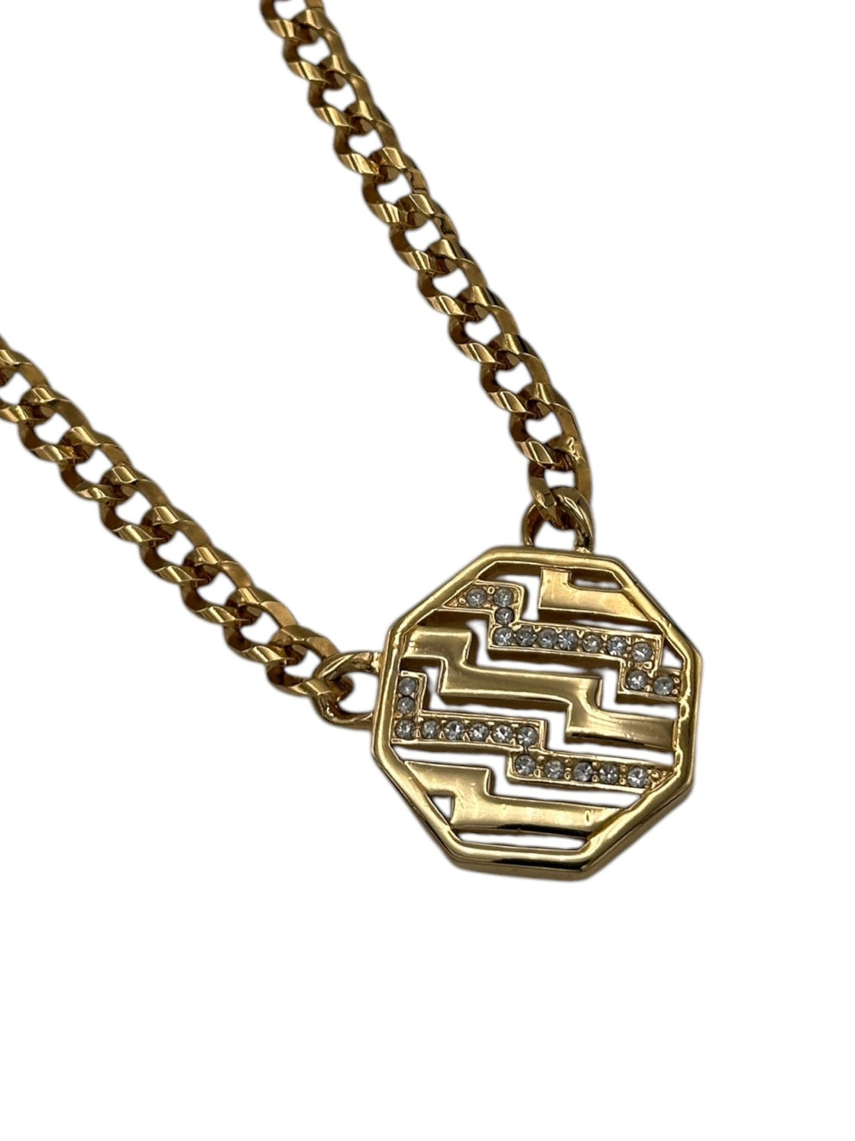 Vintage Gold Curb Chain Necklace Geometric Layering Pendant 24 Wishes vintage-gold-curb-chain-necklace-geometric-layering-pendant-24-wishes