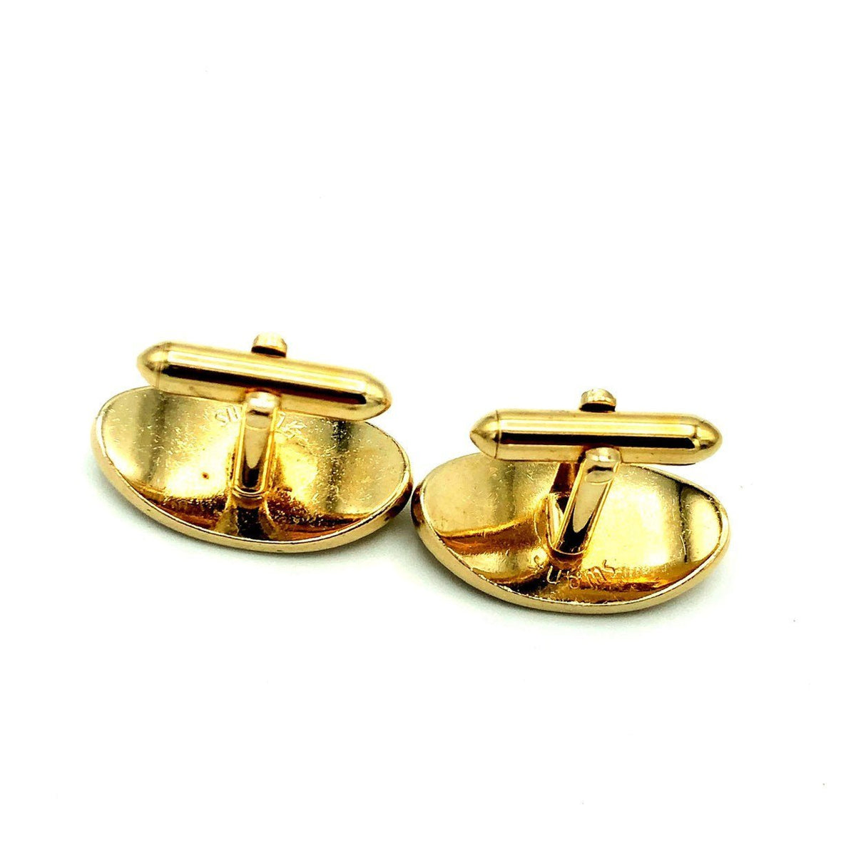 Vintage Gold Fleur - de - lis Swank Cufflink - 24 Wishes Vintage Jewelry