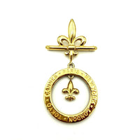 Vintage Gold Givenchy Fleur - de - lis Brooch - 24 Wishes Vintage Jewelry