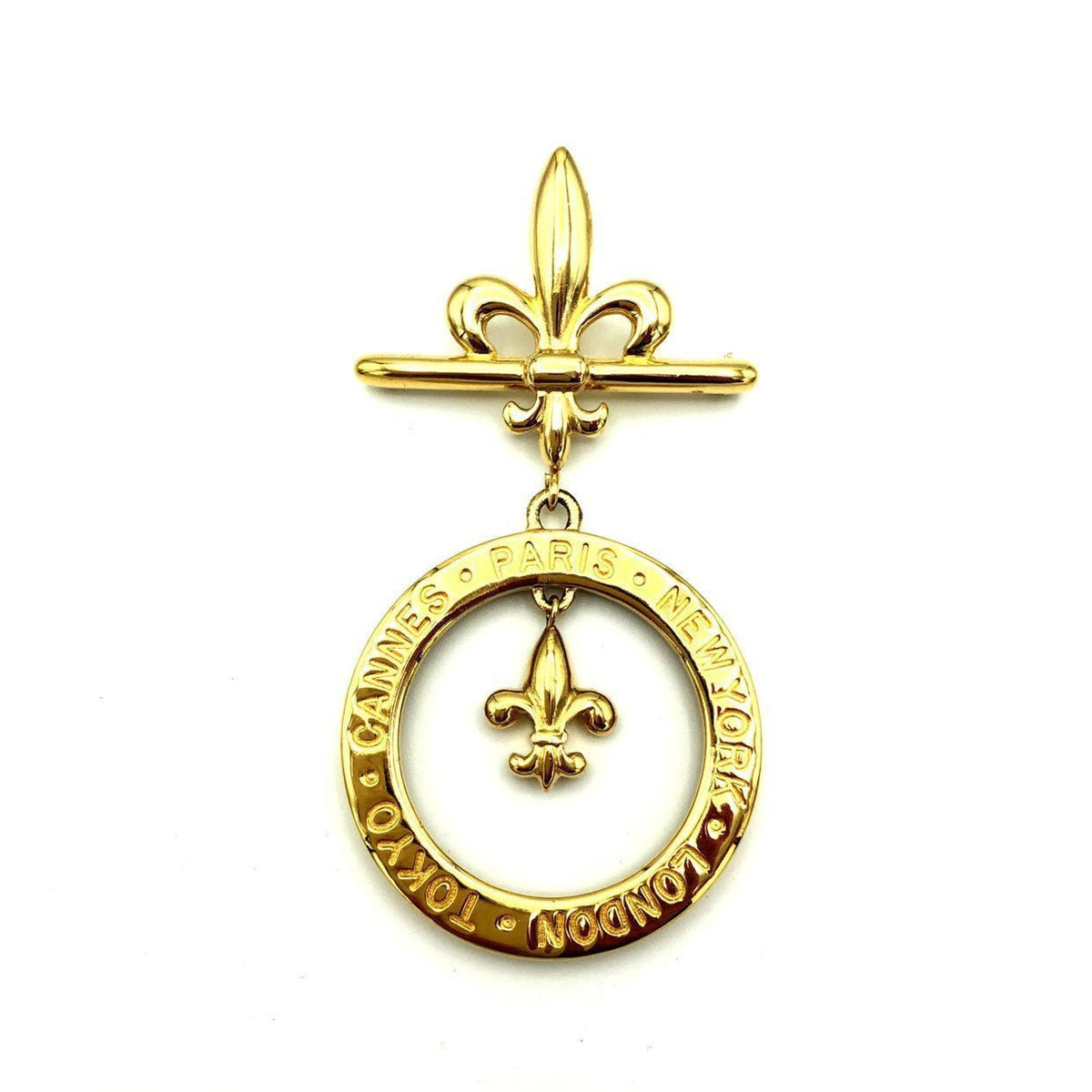 Vintage Gold Givenchy Fleur - de - lis Brooch - 24 Wishes Vintage Jewelry