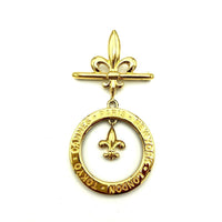 Vintage Gold Givenchy Fleur - de - lis Brooch - 24 Wishes Vintage Jewelry