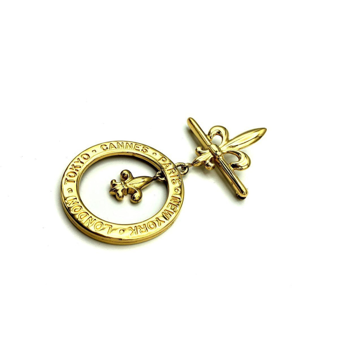 Vintage Gold Givenchy Fleur - de - lis Brooch - 24 Wishes Vintage Jewelry