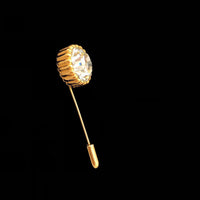 Vintage Gold Kenneth Jay Lane Crystal Stick Pin - 24 Wishes Vintage Jewelry