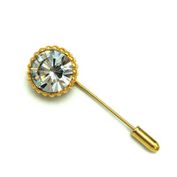 Vintage Gold Kenneth Jay Lane Crystal Stick Pin - 24 Wishes Vintage Jewelry