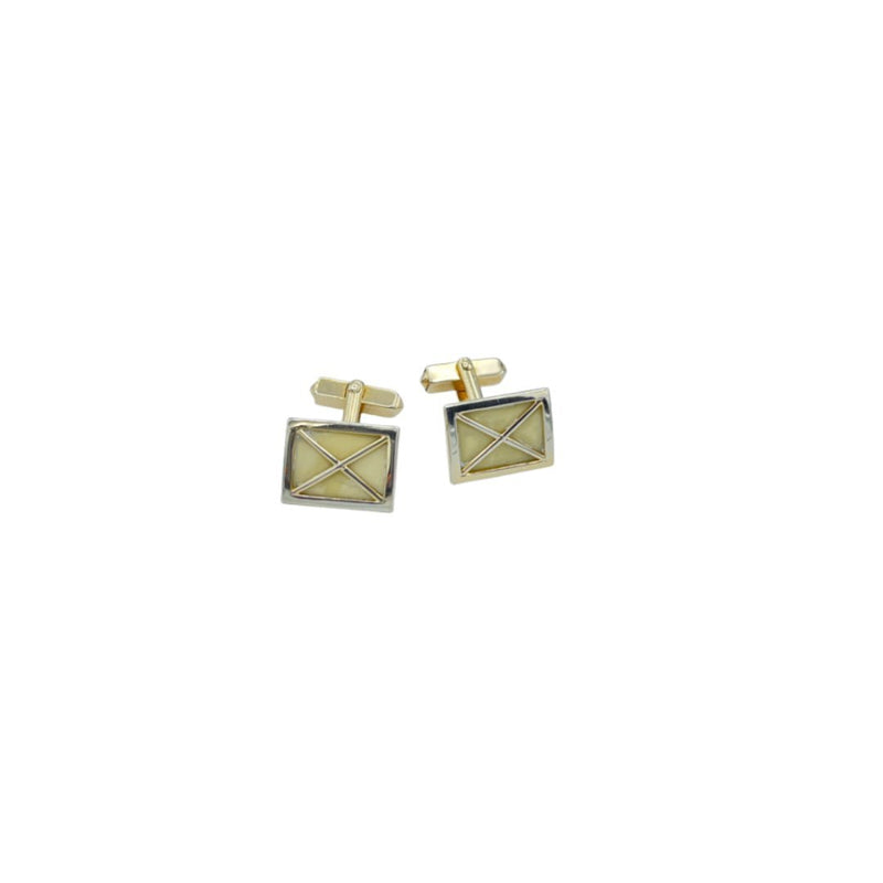 Vintage Gold Mother of Pearl Swank Cufflinks - 24 Wishes Vintage Jewelry