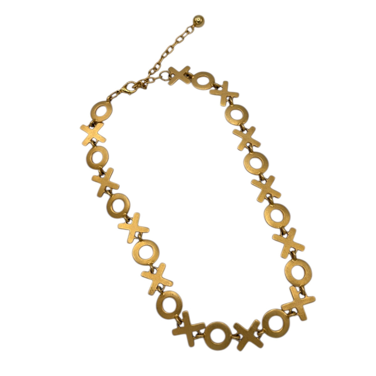 Necklaces & PendantsVintage Gold X and O Link Chain Adjustable Necklace