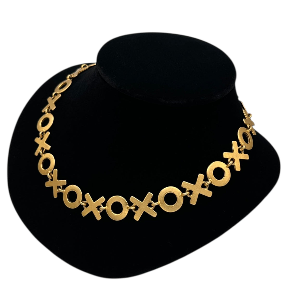 Necklaces & PendantsVintage Gold X and O Link Chain Adjustable Necklace