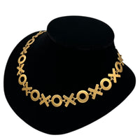 Necklaces & PendantsVintage Gold X and O Link Chain Adjustable Necklace