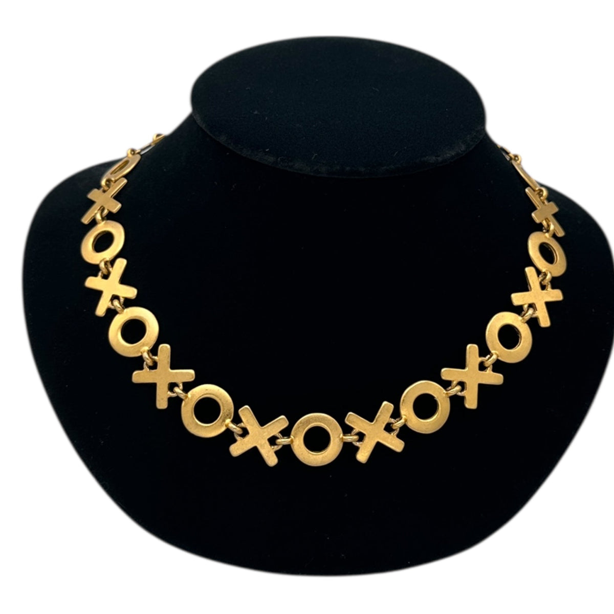 Necklaces & PendantsVintage Gold X and O Link Chain Adjustable Necklace