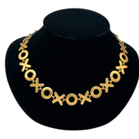 Necklaces & PendantsVintage Gold X and O Link Chain Adjustable Necklace