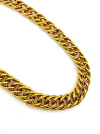 Vintage Heavy Link Gold Curb Chain Necklace - 24 Wishes Vintage Jewelry