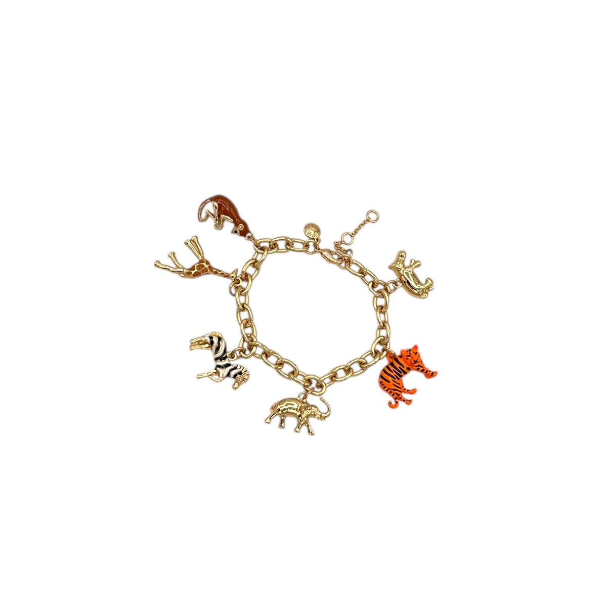 BraceletsVintage J. Crew Gold Tone Charm Bracelet Safari Animal Charms