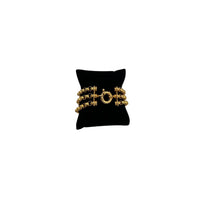 BraceletsVintage Joan Rivers Gold Oversized Three Cable Link Bracelet